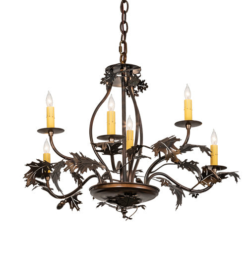 Meyda Tiffany Oak Leaf & Acorn 218893 Chandelier Light - Antique Copper