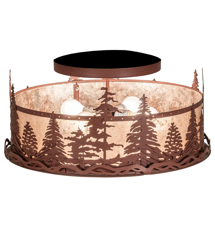 Meyda Tiffany Tall Pines 219183 Ceiling Light - Rust