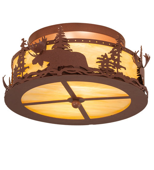 Meyda Tiffany Moose At Dusk 219213 Ceiling Light - Rust