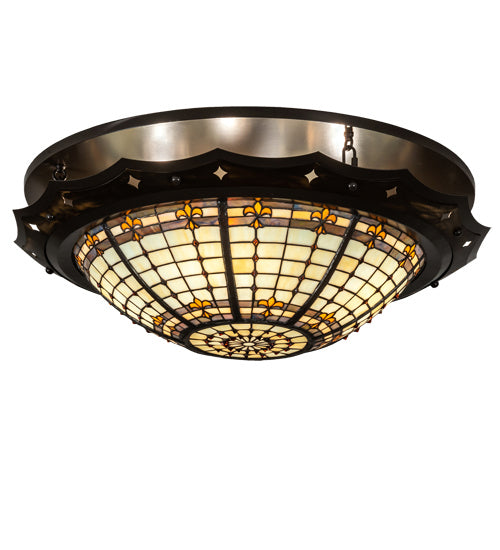 Meyda Tiffany Fleur-De-Lite 219713 Ceiling Light - Antique Copper,Timeless Bronze