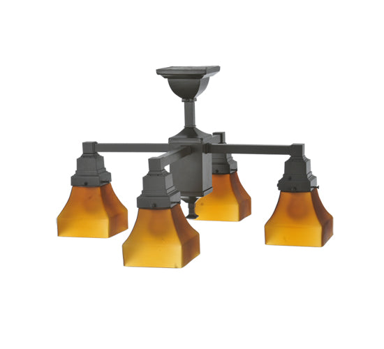 Meyda Tiffany Bungalow 108063 Chandelier Light - Craftsman Brown