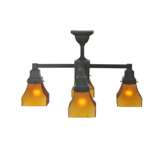 Meyda Tiffany Bungalow 108063 Chandelier Light - Craftsman Brown
