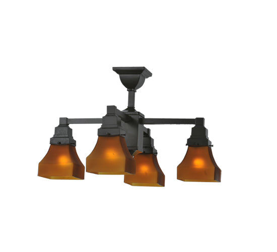 Meyda Tiffany Bungalow 108063 Chandelier Light - Craftsman Brown