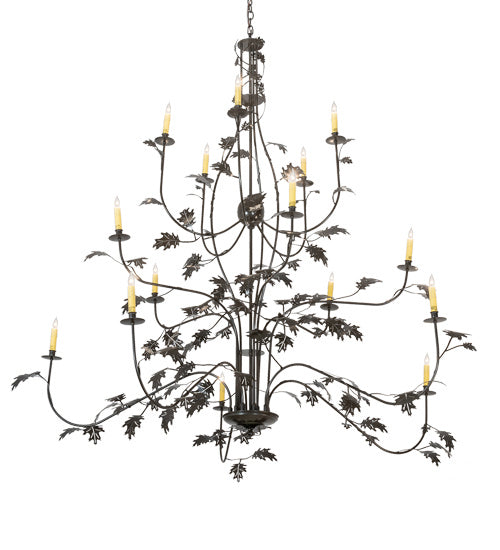Meyda Tiffany Oak Leaf 222594 Chandelier Light - Timeless Bronze
