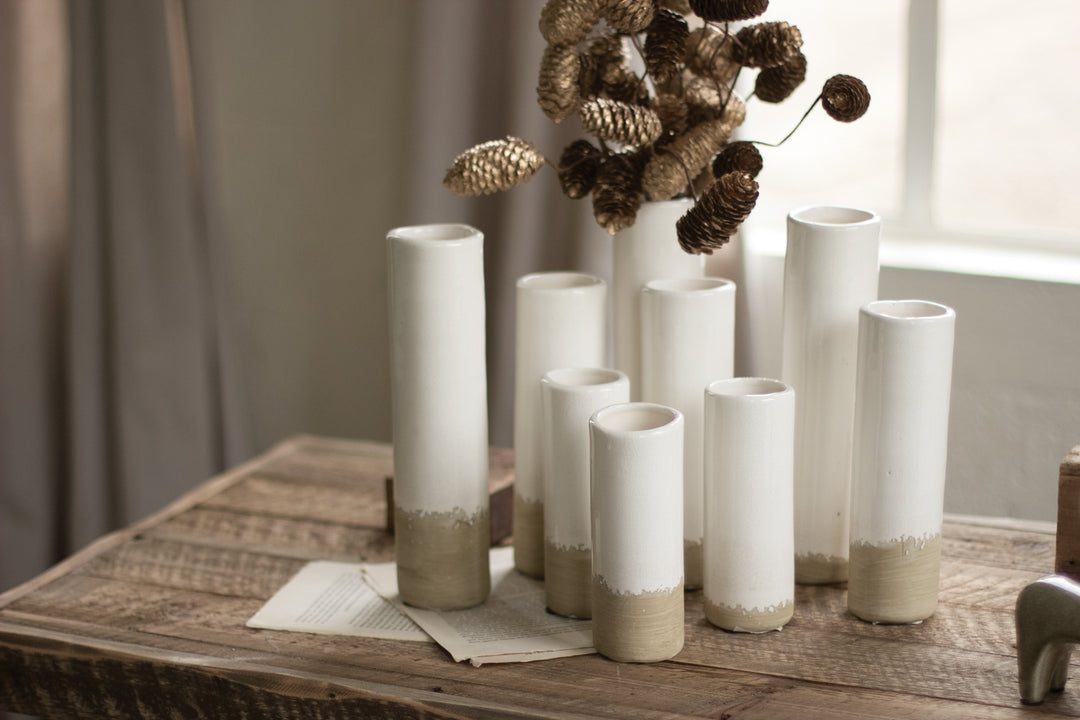Kalalou Lighting CPH3039  Vase Home Decor White