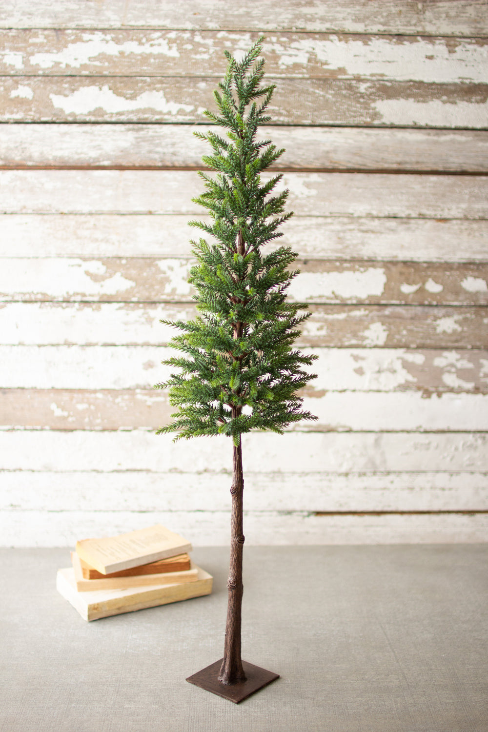 Kalalou Lighting CYF1295  Artificial Pine Christmas Tree With Base - 37``T Home Decor Bronze / Dark
