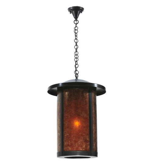 Meyda Tiffany Lighting 108098 Fulton One Light Hanging Lantern Outdoor Bronze / Dark