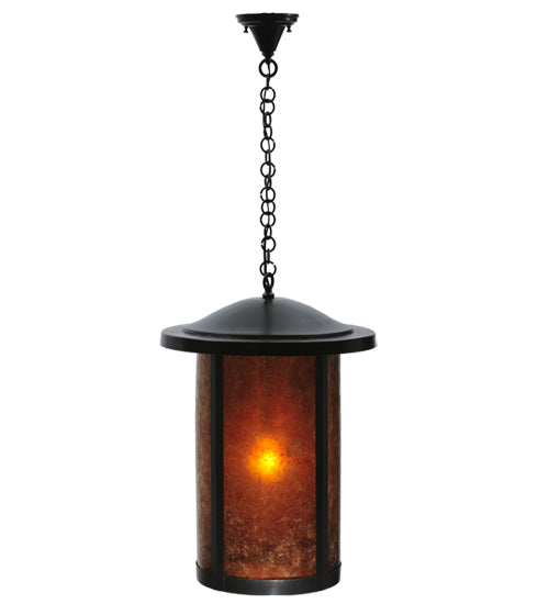 Meyda Tiffany Lighting 108098 Fulton One Light Hanging Lantern Outdoor Bronze / Dark