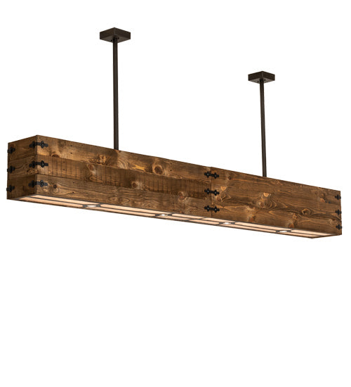 Meyda Tiffany Reclamare 223626 Pendant Light - Natural Wood, Oil Rubbed Bronze