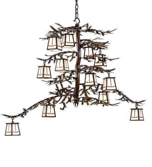Meyda Tiffany Pine Branch 223801 Chandelier Light - Vintage Copper