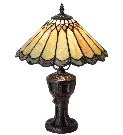 Meyda Tiffany Lighting 224113 Carousel One Light Table Lamp Lamp Bronze / Dark