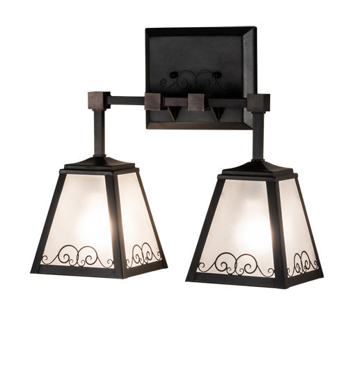 Meyda Tiffany Putrelo 225698 Bath Vanity Light 16 in. wide - Craftsman Brown