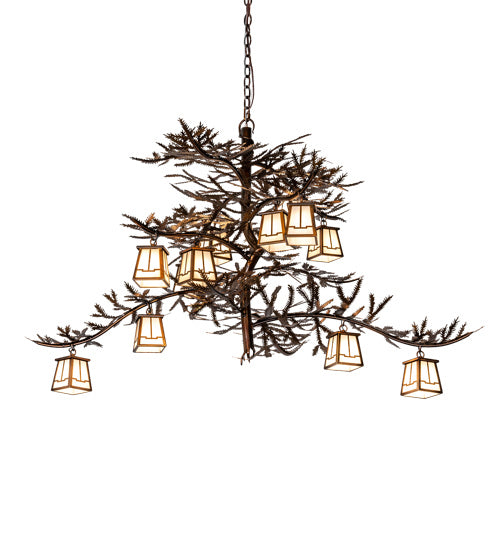Meyda Tiffany Pine Branch 228470 Chandelier Light - Vintage Copper