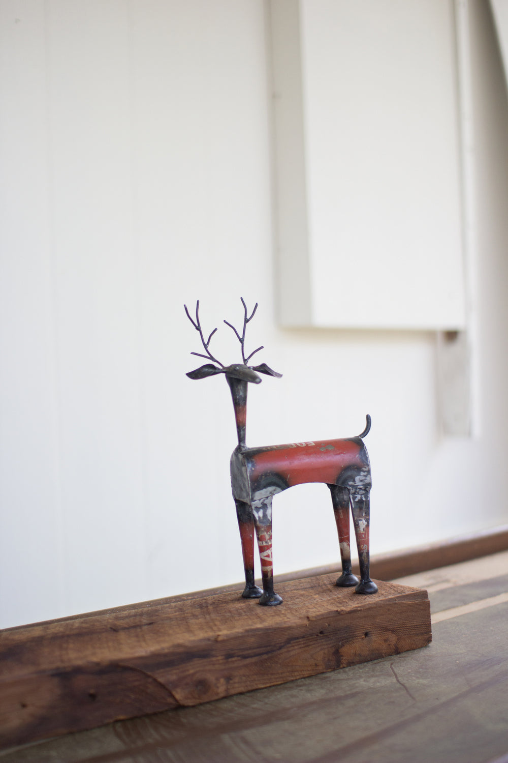 Kalalou Lighting NBA1064  Recycled Red Deer Home Decor Bronze / Dark