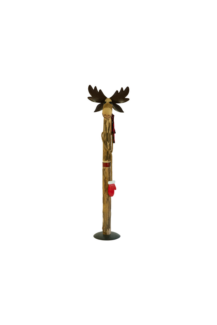 Kalalou Lighting NBA2371  Recycled Wood And Moose Home Decor Bronze / Dark