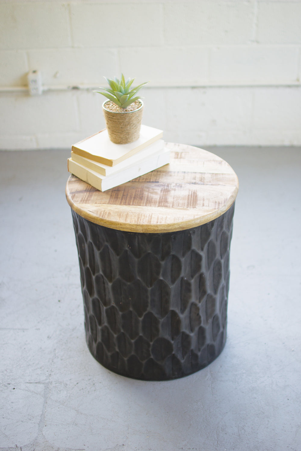 Kalalou Lighting NMG1010  Side Table Furniture Bronze / Dark