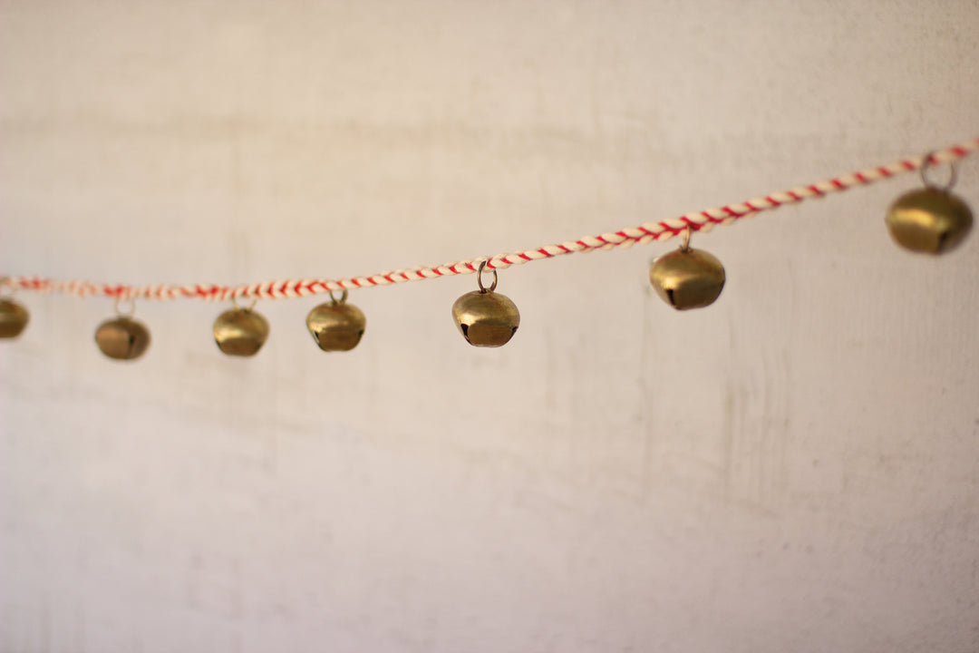 Kalalou Lighting NNV1033  Jingle Bell Garland Home Decor Bronze / Dark