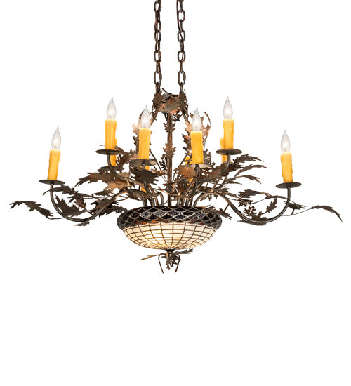Meyda Tiffany Greenbriar Oak 230421 Chandelier Light - Copper