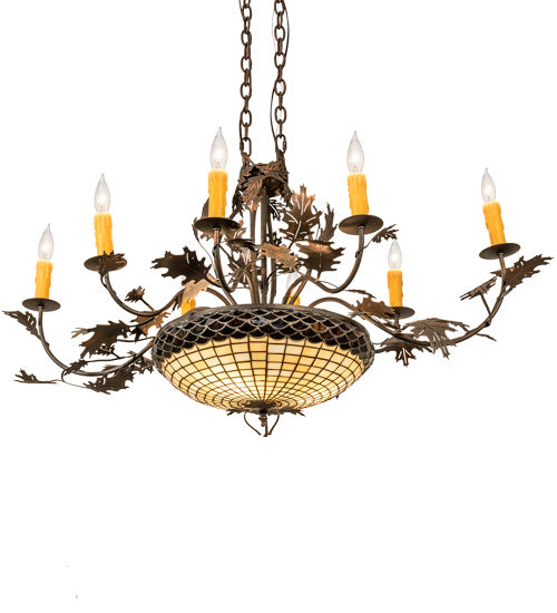 Meyda Tiffany Greenbriar Oak 230422 Chandelier Light - Copper