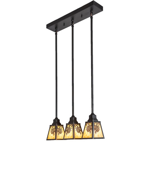 Meyda Tiffany Winter Pine 230802 Pendant Light - Craftsman Brown, Oil Rubbed Bronze