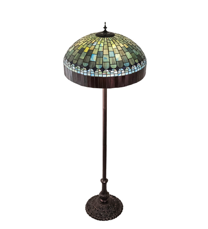 Meyda Tiffany Lighting 26491 Tiffany Candice Three Light Floor Lamp Lamp Bronze / Dark