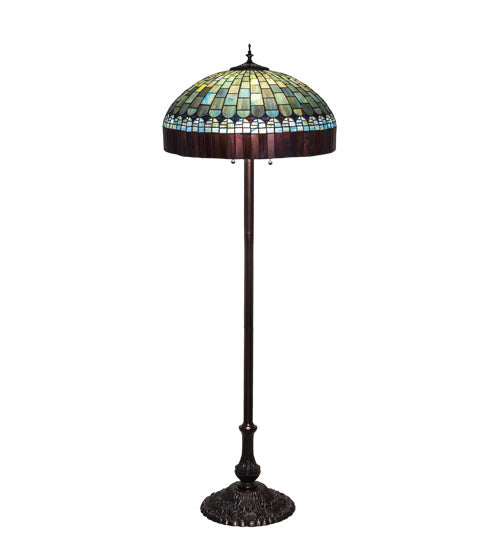 Meyda Tiffany Lighting 26491 Tiffany Candice Three Light Floor Lamp Lamp Bronze / Dark