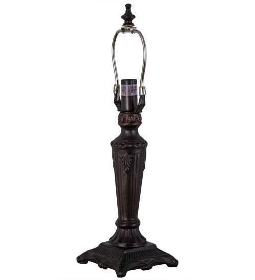 Meyda Tiffany Lighting 27570 Picket Fence One Light Table Base Lamp Bronze / Dark