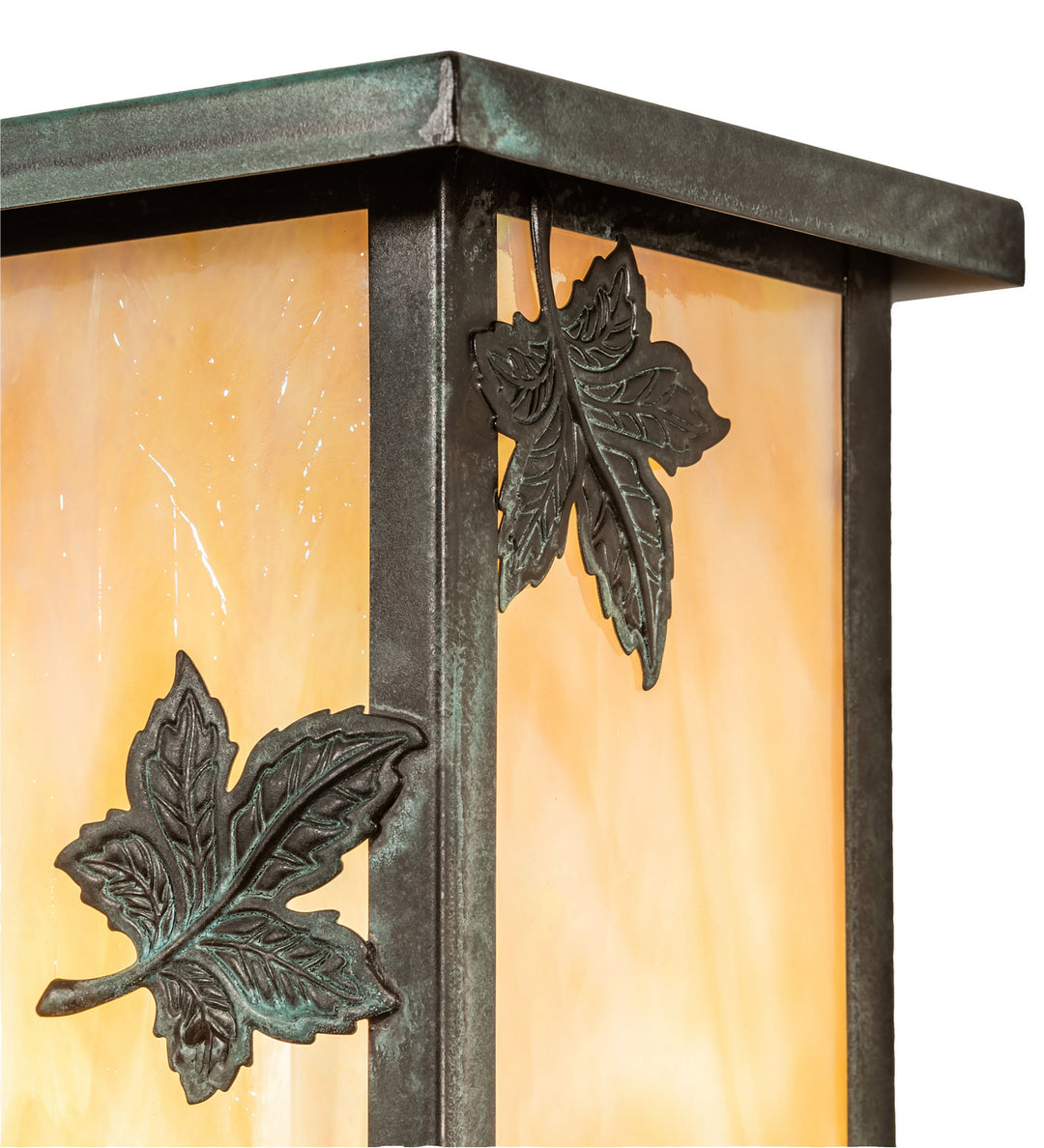 Meyda Tiffany Lighting 29597 Hyde Park One Light Wall Sconce Outdoor Copper/Antique/Verde