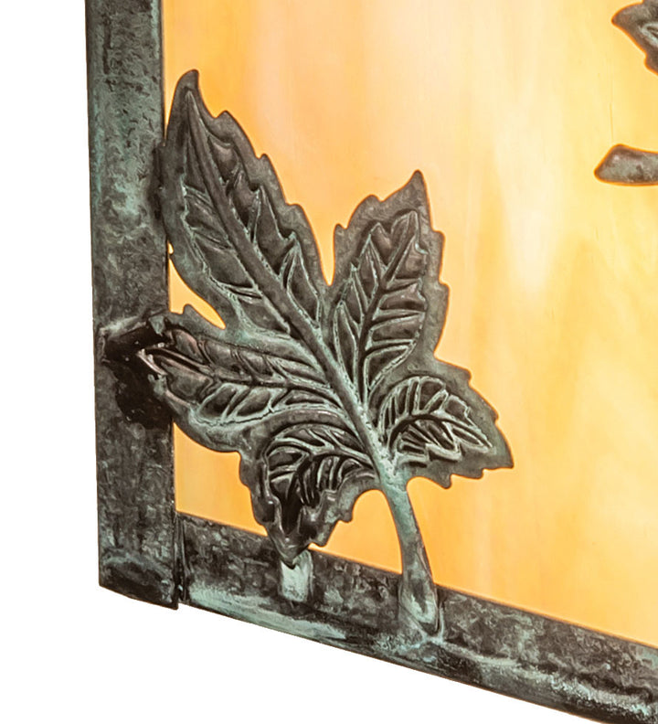 Meyda Tiffany Lighting 29597 Hyde Park One Light Wall Sconce Outdoor Copper/Antique/Verde