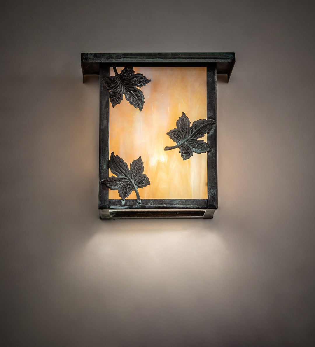 Meyda Tiffany Lighting 29597 Hyde Park One Light Wall Sconce Outdoor Copper/Antique/Verde