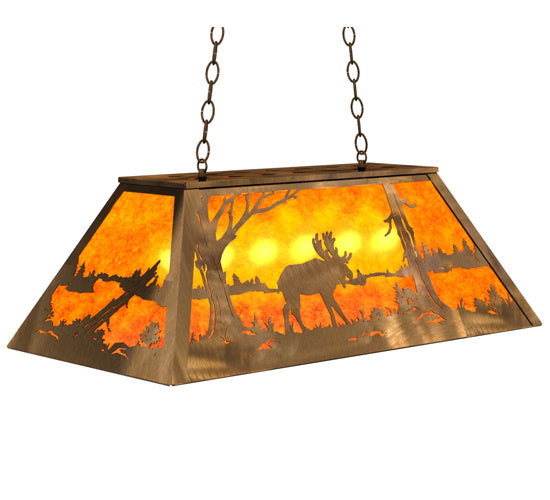 Meyda Tiffany Moose At Lake 30330 Pendant Light - Antique Copper