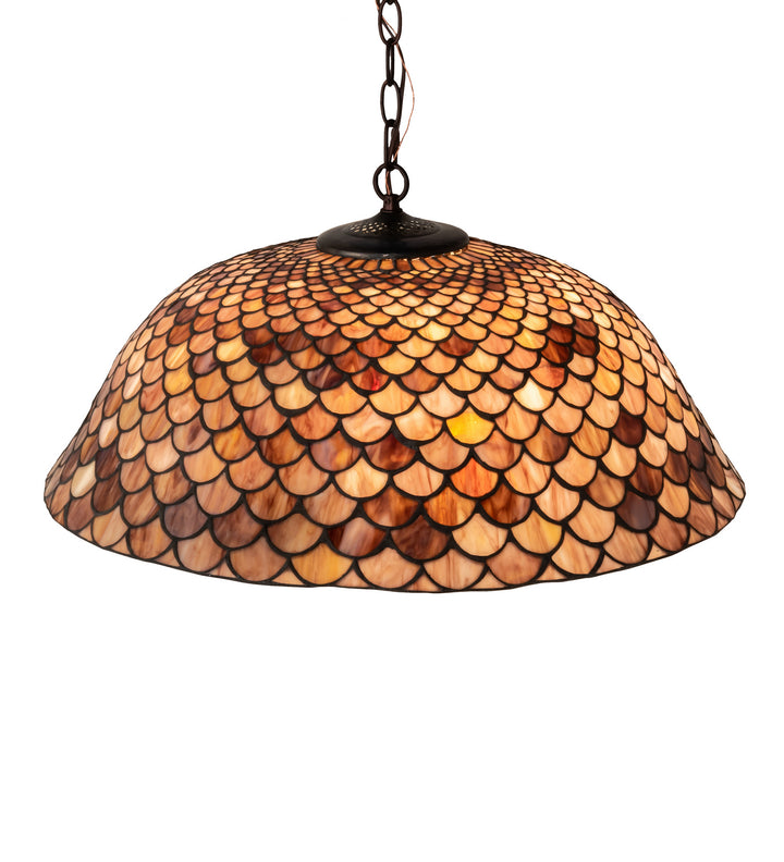 Meyda Tiffany Tiffany Fishscale 31160 Pendant Light - Mahogany Bronze