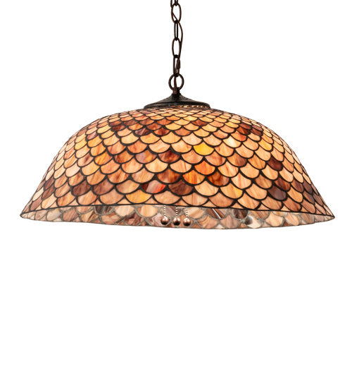 Meyda Tiffany Tiffany Fishscale 31160 Pendant Light - Mahogany Bronze