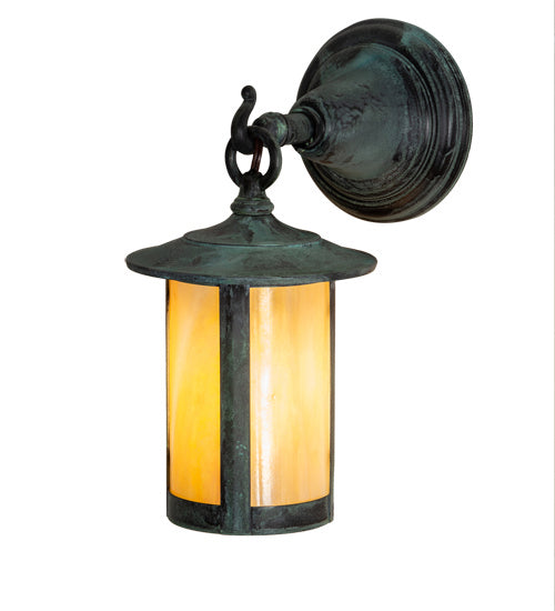 Meyda Tiffany Lighting 3620 Fulton One Light Wall Sconce Outdoor Verde