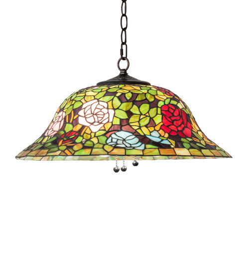 Meyda Tiffany Tiffany Rosebush 36446 Pendant Light - Mahogany Bronze