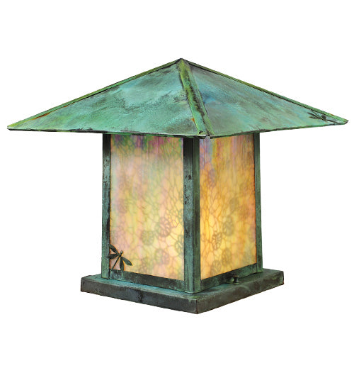 Meyda Tiffany Lighting 40604 Seneca Two Light Pier Mount Outdoor Verde