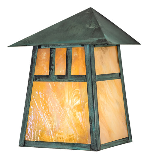 Meyda Tiffany Lighting 45683 Stillwater One Light Wall Sconce Outdoor Verde