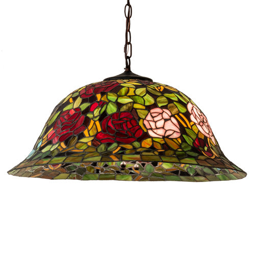 Meyda Tiffany Tiffany Rosebush 46583 Pendant Light - Mahogany Bronze