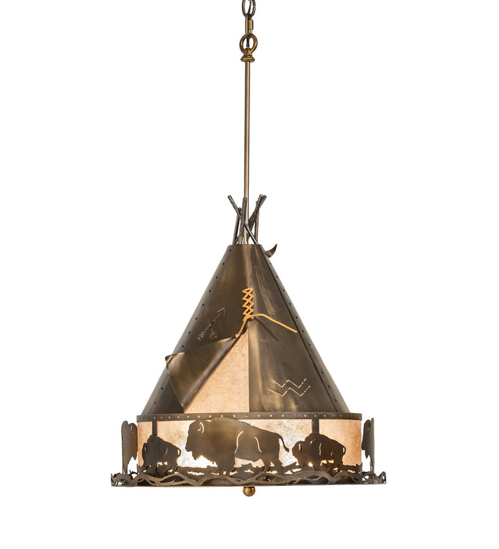 Meyda Tiffany Teepee 50150 Pendant Light - Antique Copper