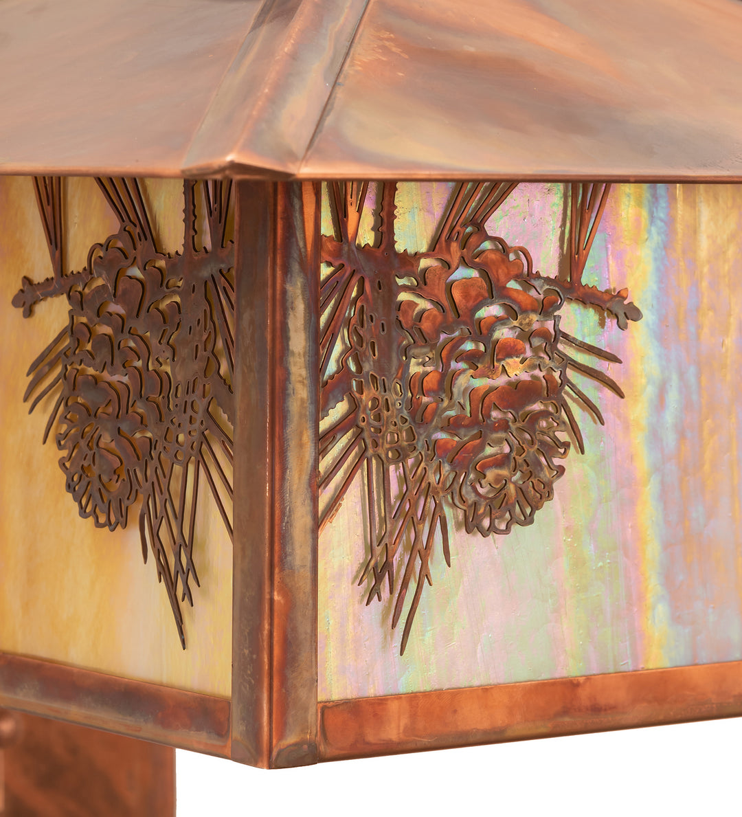 Meyda Tiffany Lighting 50571 Seneca One Light Wall Sconce Outdoor Copper/Antique/Verde