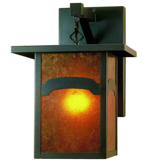 Meyda Tiffany Lighting 50578 Hyde Park One Light Wall Sconce Outdoor Bronze / Dark