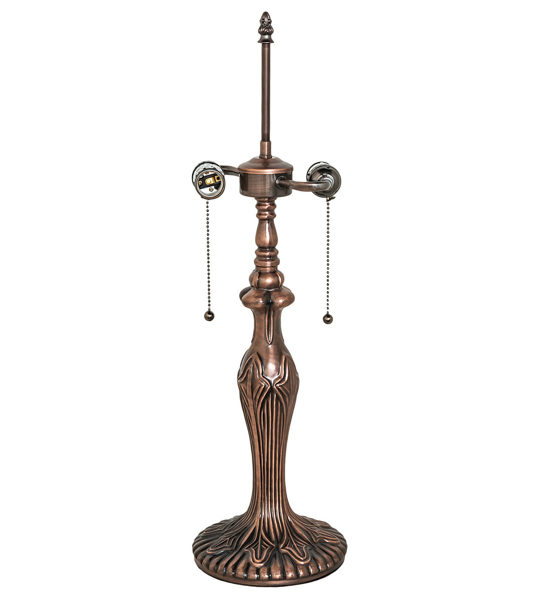 Meyda Tiffany Lighting 50688 Fleur One Light Table Base Hardware Lamp Bronze / Dark