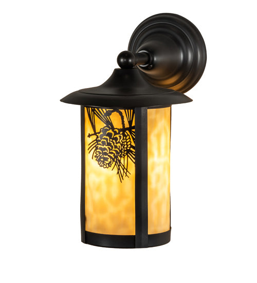 Meyda Tiffany Lighting 51637 Fulton One Light Wall Sconce Outdoor Bronze / Dark