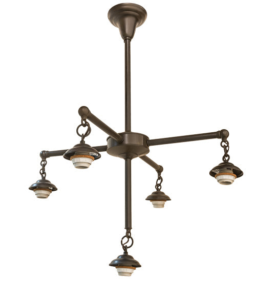 Meyda Tiffany Craftsman 51805 Chandelier Light - Craftsman Brown