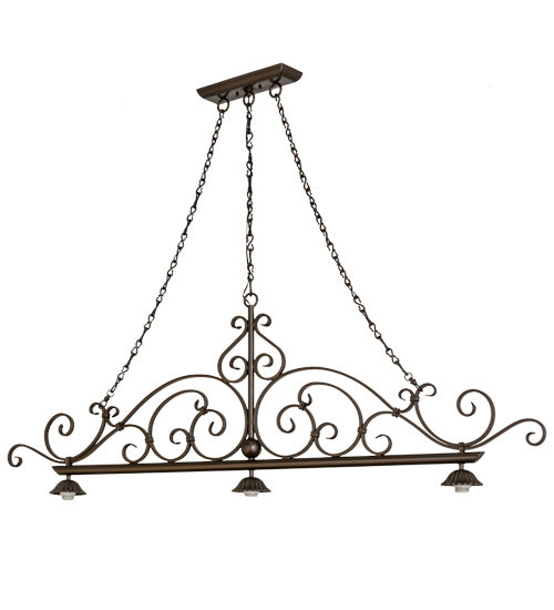 Meyda Tiffany Georgia Scroll 68210 Pendant Light - Matte Copper Vein