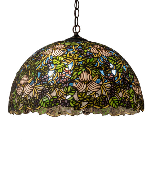 Meyda Tiffany Trillium & Violet 72315 Pendant Light - Mahogany Bronze