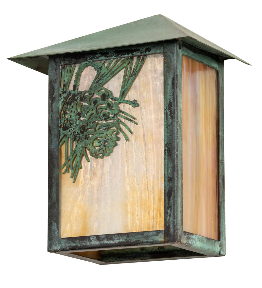 Meyda Tiffany Lighting 73551 Seneca One Light Wall Sconce Outdoor Verde