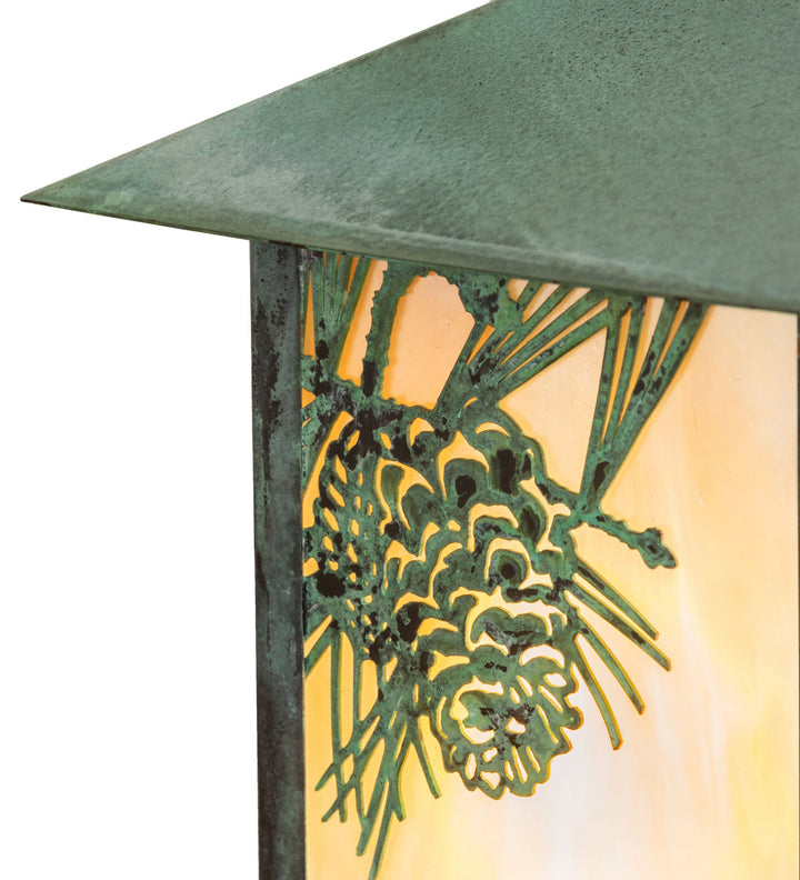 Meyda Tiffany Lighting 73551 Seneca One Light Wall Sconce Outdoor Verde