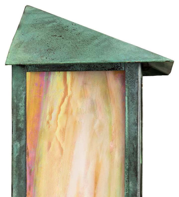 Meyda Tiffany Lighting 73551 Seneca One Light Wall Sconce Outdoor Verde