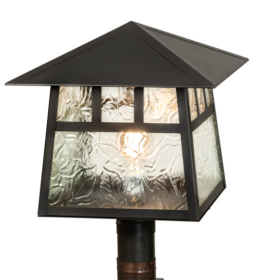 Meyda Tiffany Lighting 92776 Stillwater One Light Post Mount Outdoor Bronze / Dark